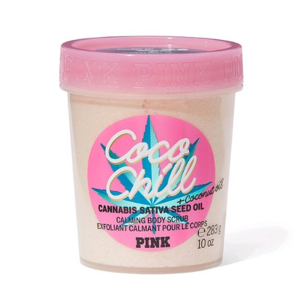 VS PINK Coco Chill Calming Exfoliating Body Scrub Skin Care 10 Oz NEW